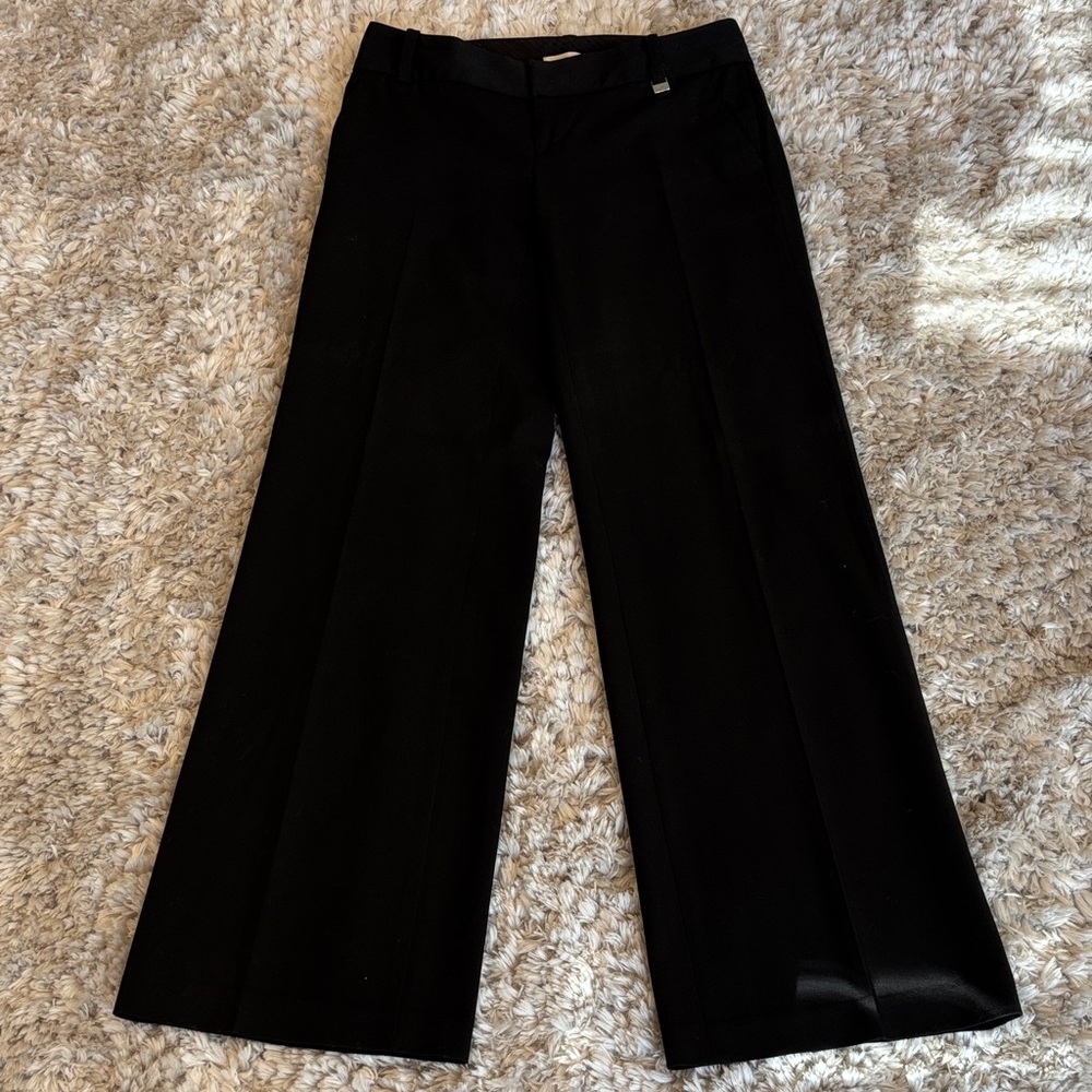 Pre-Owned Calvin Klein Wide-Leg Black Trousers